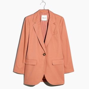 Like New! Madewell $178 The Larsen Blazer in Drapeweave Dried Rose Size LARGE